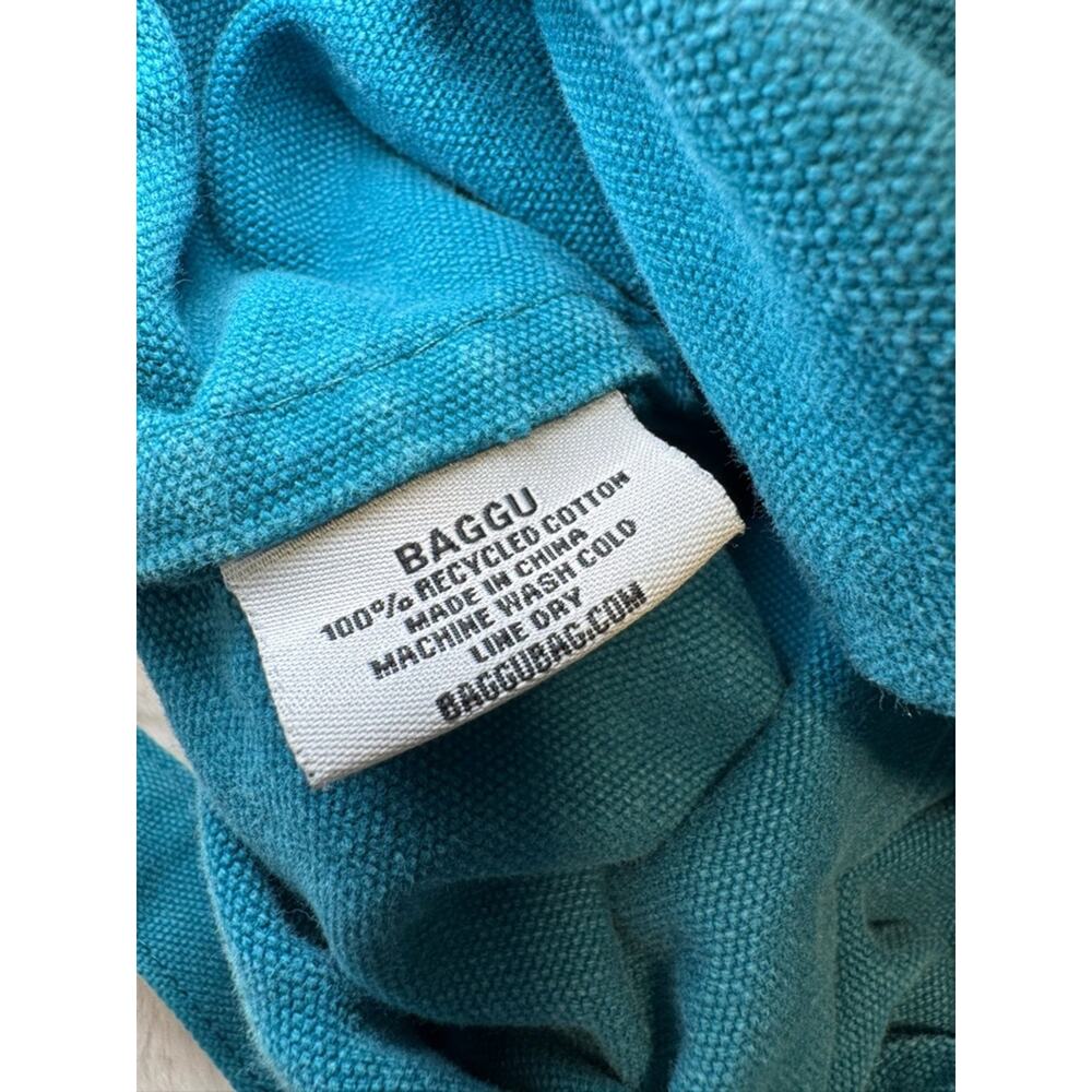 Baggu 100% recycled cotton Teal Canvas Drawstring Backpack - Women - Picture 13 of 15